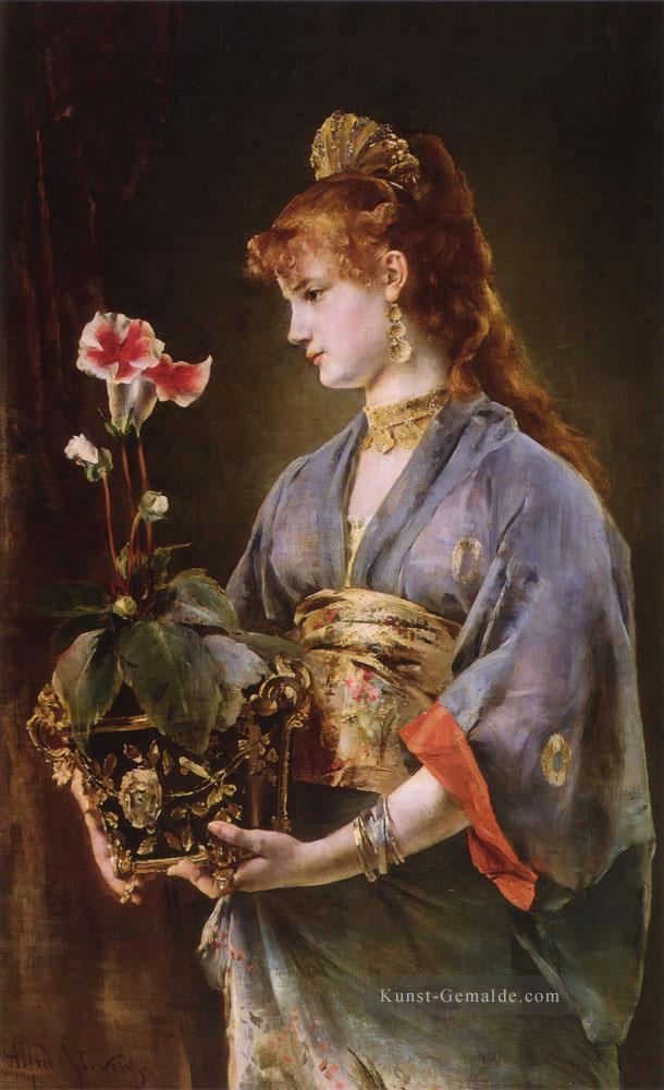Portrait einer Frau Dame belgische Maler Alfred Stevens Ölgemälde